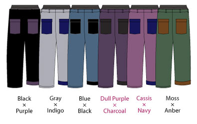 4pockets pants color