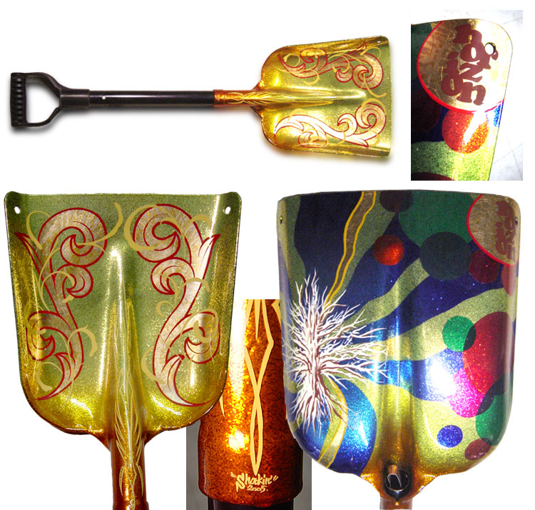 custom shovel painted by shakin'